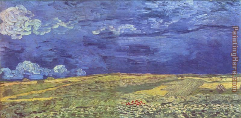Vincent van Gogh Wheat Field under Clouded Sky
